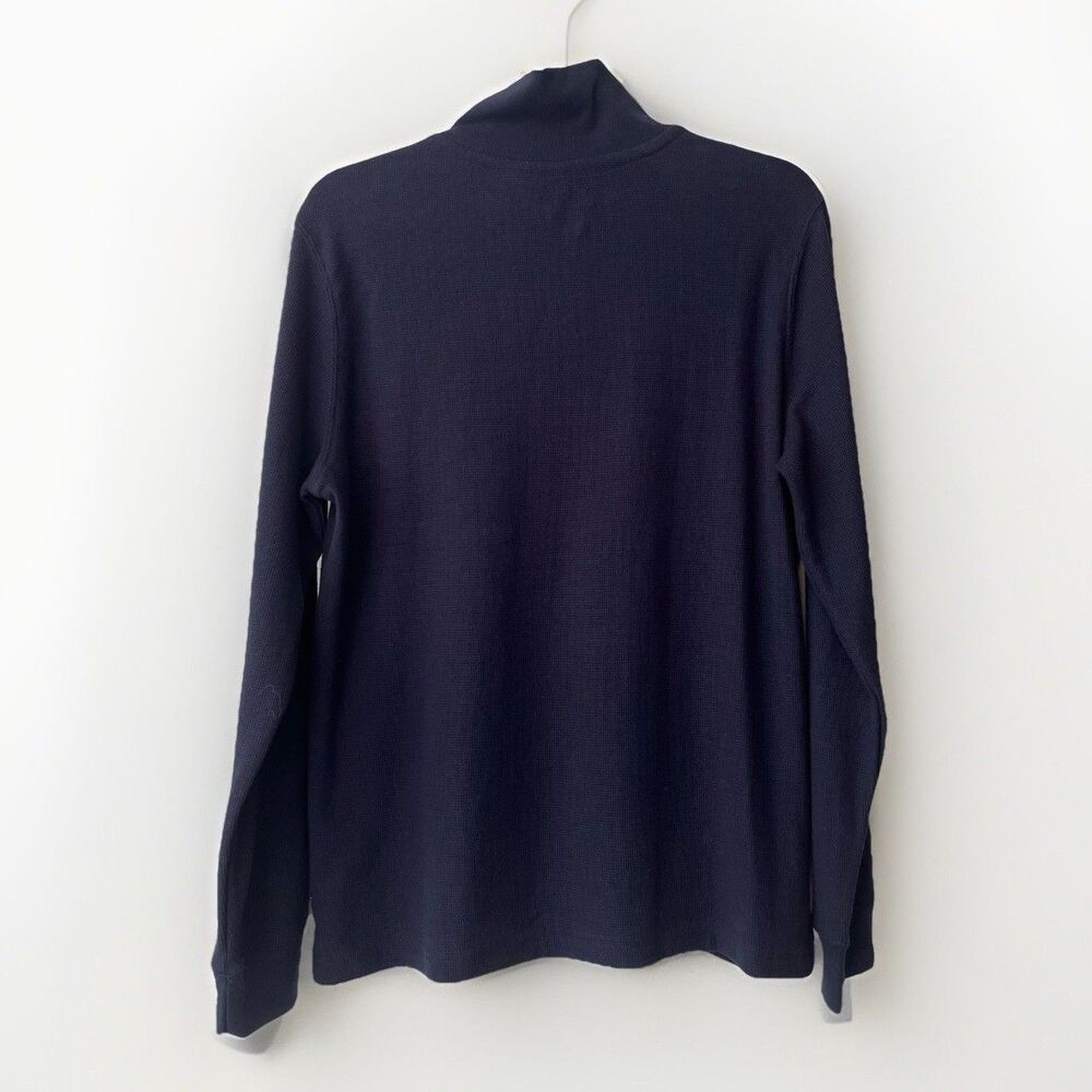 NWT Nautica Sport Long Sleeve 1/4 Zip Youth Boys L 14/16 Blue Fisherman Coastal - Picture 2 of 7